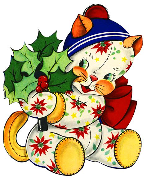 Charming Vintage Christmas Clip Art png image