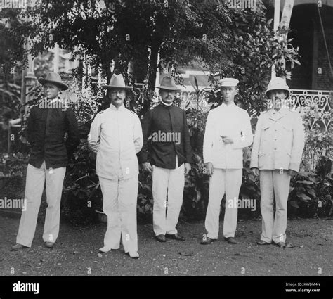 Major General Arthur Macarthur 2nd From Left And His Staff In The