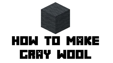 Minecraft Survival How To Make Gray Wool Youtube