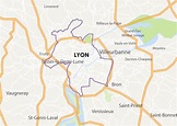 Editable map Lyon
