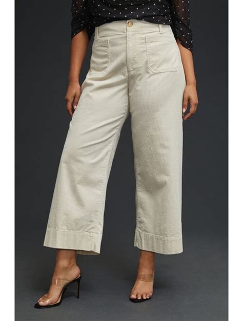 Buy Maeve Colette Cropped Wide Leg Corduroy Pants Online Topofstyle