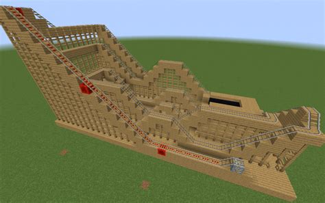 wooden roller coaster schematic minecraft