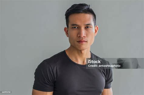 Portrait Of Handsome And Muscular Young Man From Indonesia Indonesian