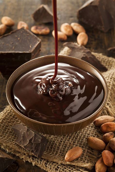 Sweet Dark Chocolate Sauce Stock Image Image Of Tasty 43276507