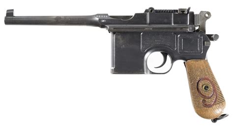 Mauser Model 1896 Red Nine Broomhandle Semi Automatic Pistol Rock