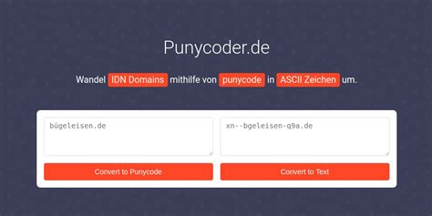 Punycoderde Der Punycode Konverter