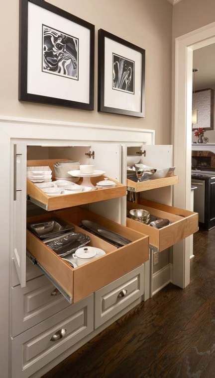I love this design where the stairs seamless offer both steps and display shelves. New Pantry Storage Under Stairs Drawers Ideas #storage #stairs in 2020 | New kitchen cabinets ...