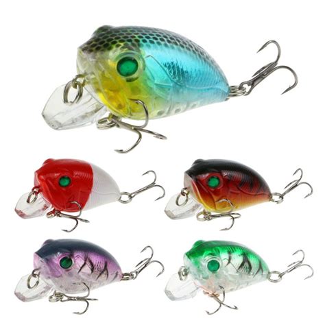 5 Pieces Wobblers Fishing Lures 4cm 8g Top Water Artificial Hard Bait