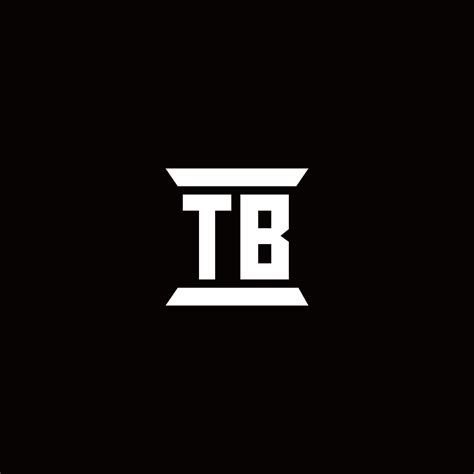 Tb Logo Monogram With Pillar Shape Designs Template 2963119 Vector Art