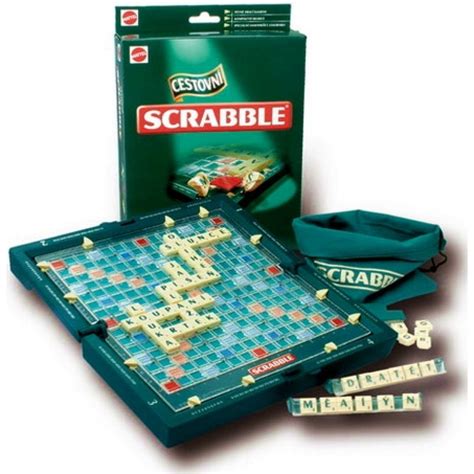 Mattel 53585 Cestovní Scrabble Originál česká Verze 4kidscz