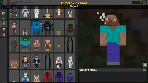4d5d Skins Mod Minecraft Bedrock Edition Mods