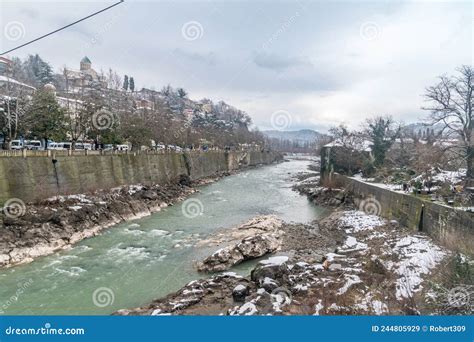 Rioni River In Kutaisi City Georgia Stock Image Image Of Building