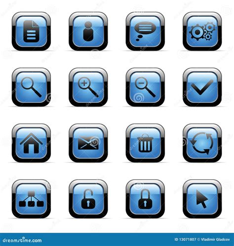 Vector Icons Set For Web Applications Stock Vector Illustration Of