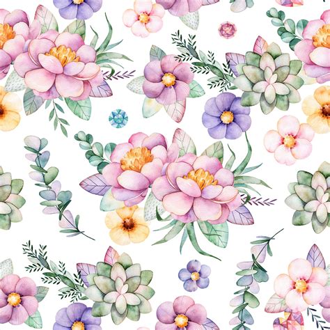 Digital Paper Watercolor Floral Printable Floral Printable Etsy