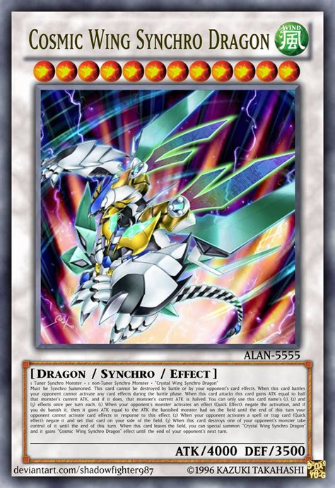 Cosmic Wing Synchro Dragon By Shadowfighter987 On Deviantart In 2021