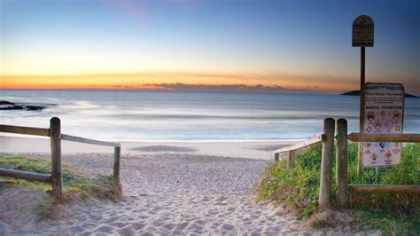 Desktop Wallpaper Sand Beach Sunrise Sky Beautiful Scenery Nature Hd Image Picture