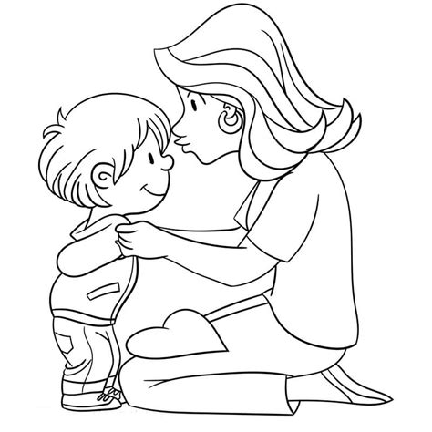 dibujos de madre con su hijo para colorear para colorear pintar e imprimir dibujos online