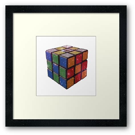 Láminas Enmarcadas Cubo De Galaxy Rubik De Poppetini Redbubble
