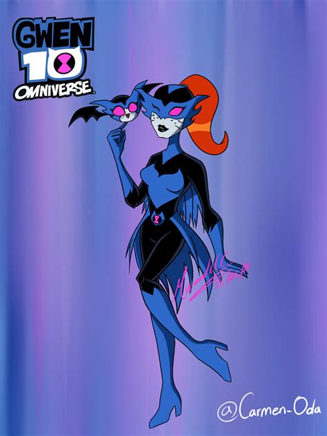 Gwen 10 Omniverse Lady Bat By Carmen Oda Gwen 10 Ben 10 And Gwen