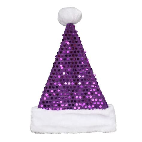 Holiday Living Purple Velvet Traditional Santa Hat In The Christmas
