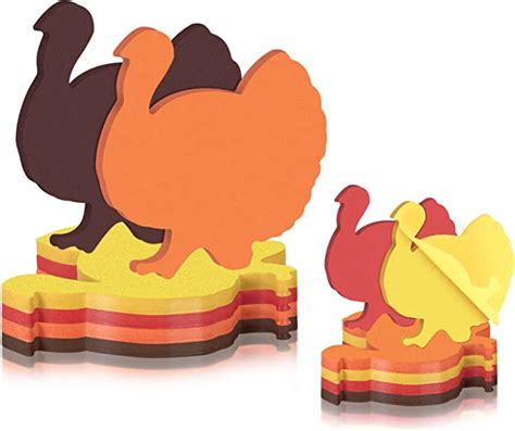400 Sheets 8 Pack Thanksgiving Turkey Sticky Notes Fall Cute Turkey Shaped Sticky
