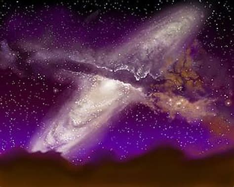 Milky Wayandromeda Collision Artists Impression Esa