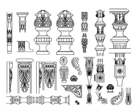 Architecture Decorative Cad Blocks Bundle V3 Architectural