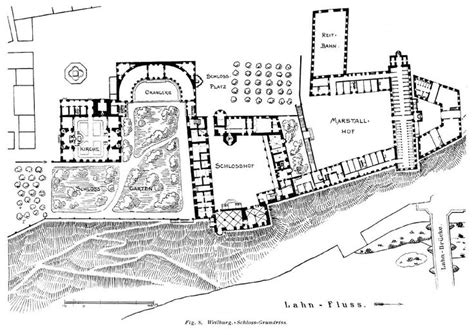 Floor Plan Of The Castle Of Weilburg Germany Architecture Mapping