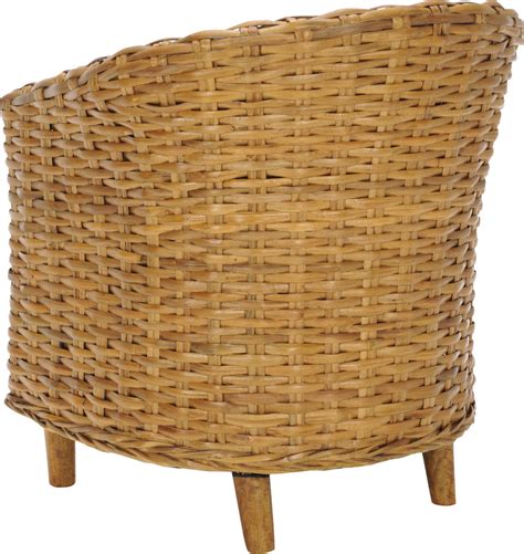 Safavieh Omni Rattan Barrel Chair Honey And White Incredible Rugs And