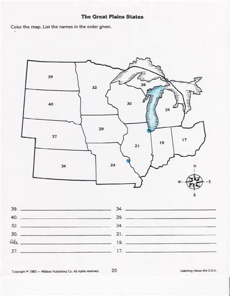 Midwestern States And Capitals Map