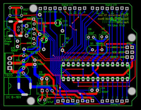 Diy Arduino Board Through Hole Components A2d Electronics