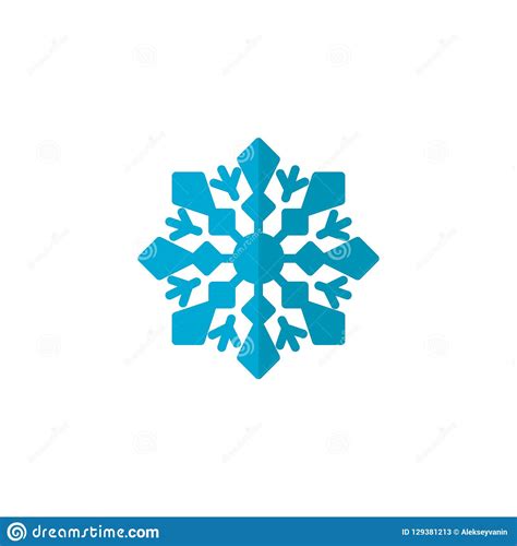 Icono Plano Del Copo De Nieve Azul Ilustración Del Vector Ilustración