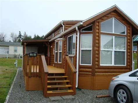 Log Cabin Park Model In Private Nw Rv Resort Park Model Homes Cabin