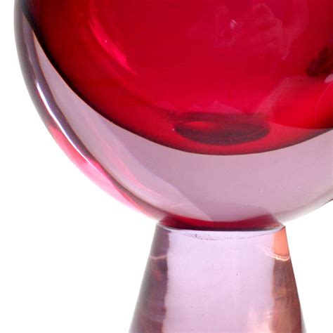 Cenedese Murano Red Purple Alexandrite Italian Art Glass Sculptural Flower Vase For Sale At 1stdibs