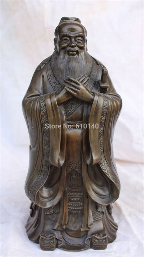 12 Chinese Bronze Famous Great Sage Philosopher Kongzi Confucius