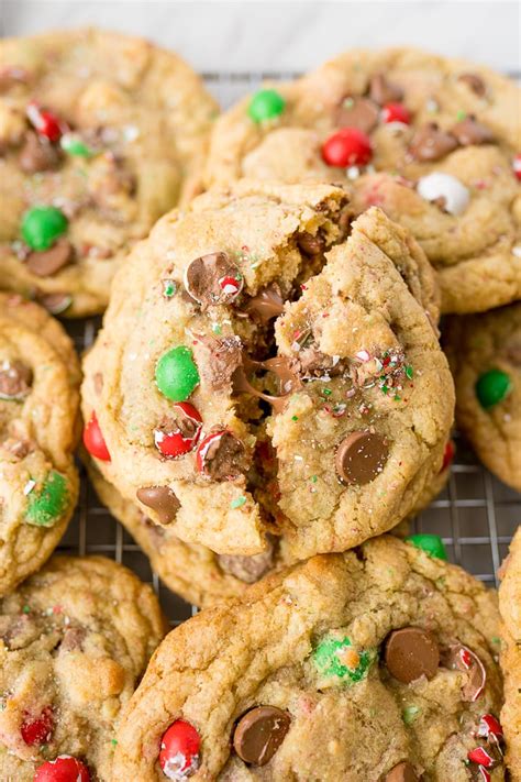 22 unique christmas cookies from around europe. Christmas Crumbl Chocolate Chip Cookies - Cooking With Karli