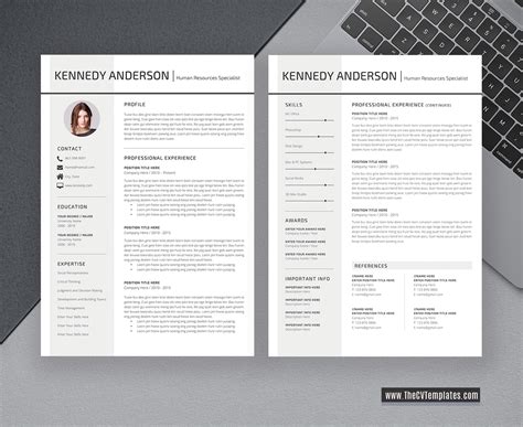 This completely customizable quality resume is adaptable to any profile. Modern CV Template for MS Word, Curriculum Vitae ...
