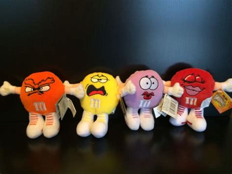 Mandm Mini Swarmees Plush Collectible Lot Of 4 Stuffed Toys By Mars With