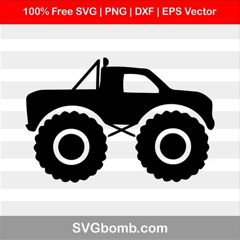 Monster Truck SVG Cut File for Silhouette Cameo – SVGBOMB