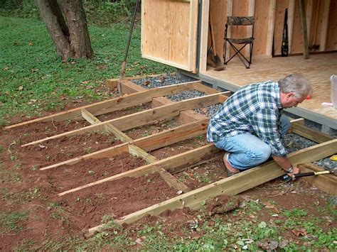 How To Build A Backyard Shed Ramp By Hand The Money Pit