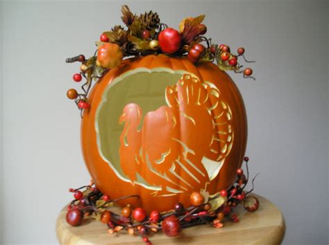Thanksgiving Carved Turkey Pumpkin By Purpleinkgraphics On Etsy