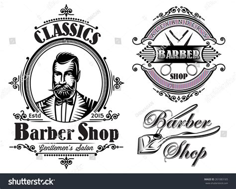 13 Set Of Emblems On A Theme Barber Shop Bilder Arkivfotografier Og