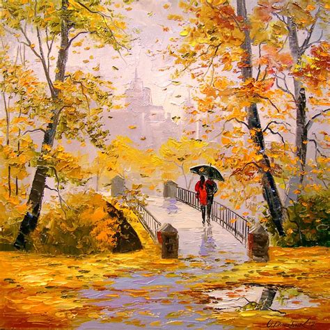 Walk In Autumn After Rain Art Print By Olhadarchuk Art Rain Art