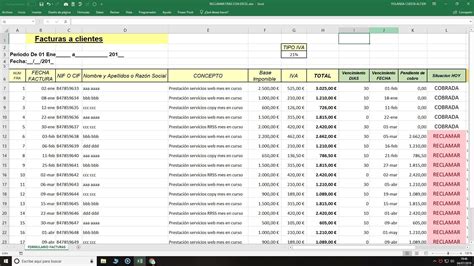 Control En Excel Vencimiento Facturas A Cobrar Empieza Ya Control