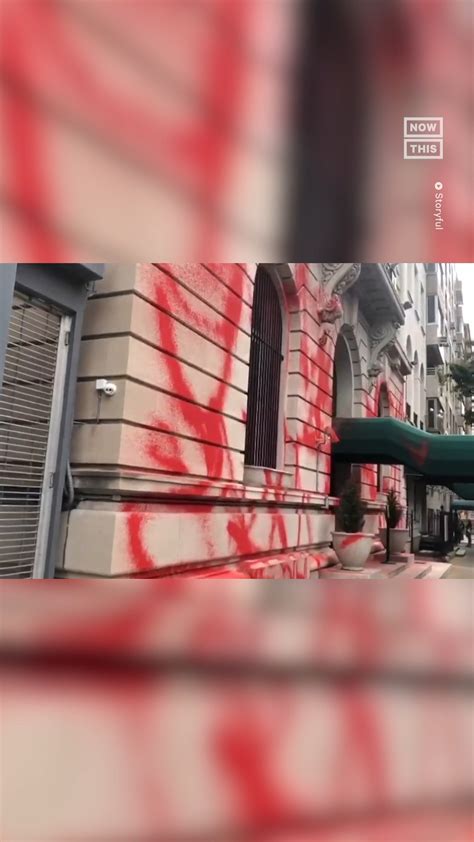 Russian Consulate In Nyc Vandalized With Red Paint The Russian