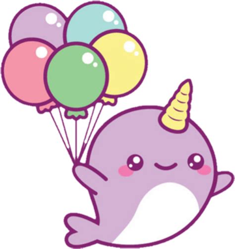 Drawing Cute Kawaii Narwhal Png