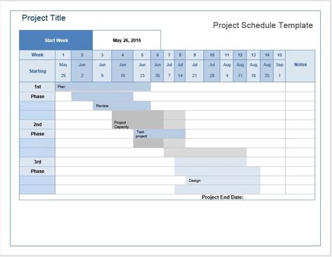 10 Project Schedule Templates Word Excel And Pdf Templates