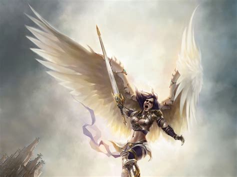 Download Angel Fantasy Angel Warrior Hd Wallpaper By Miguel Mercado