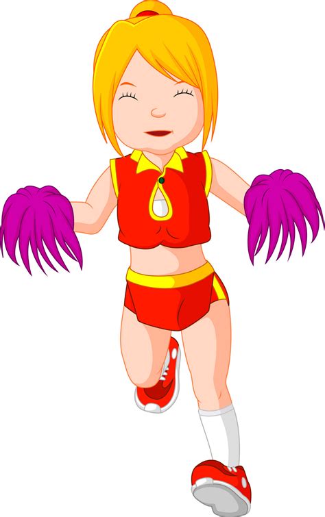 Cute Cheerleader Cartoon 8658097 Vector Art At Vecteezy