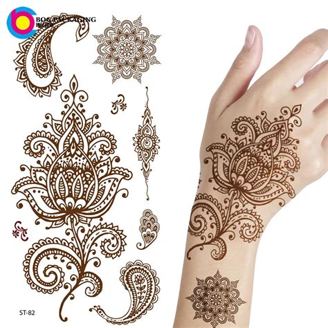 custom made floral henna mehndi temporary tattoo sticker buy mehndi tattoo sticker henna